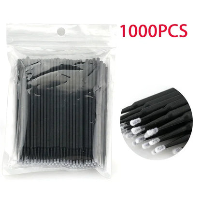500/1000PCS Eyelash Cleaning Brush Highly Colorful Crystal Brush Eyelash Micro Brush Beauty Makeup Clean Remover Tool Wholesaler