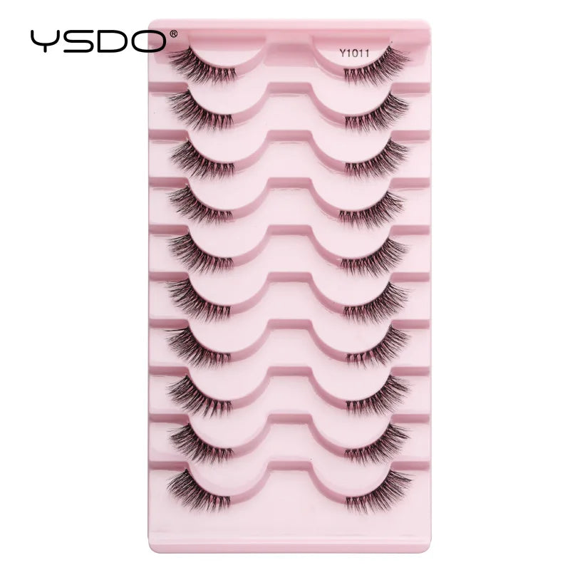 Half Eyelashes 5/10/14/20 Pairs Natural Faux Mink Lashes Cat Eye Lashes Wispy Fluffy Eyelash Extension Makeup Manga False Lashes