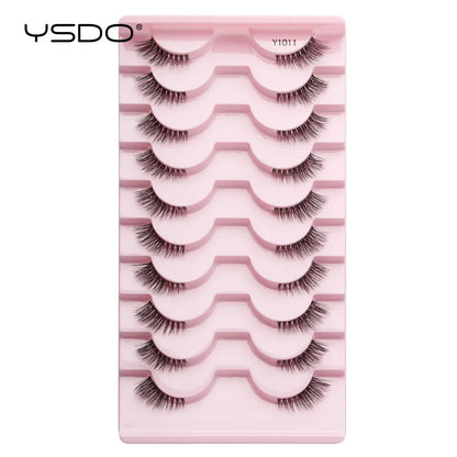 Half Eyelashes 5/10/14/20 Pairs Natural Faux Mink Lashes Cat Eye Lashes Wispy Fluffy Eyelash Extension Makeup Manga False Lashes