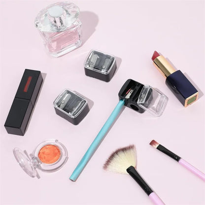 Eyebrow Eyeliner Pencil Cutting Variety Pen Sharpening Double Hole Design 2 in 1 Makeup Pencil Sharpener For Cosmetic Supplies