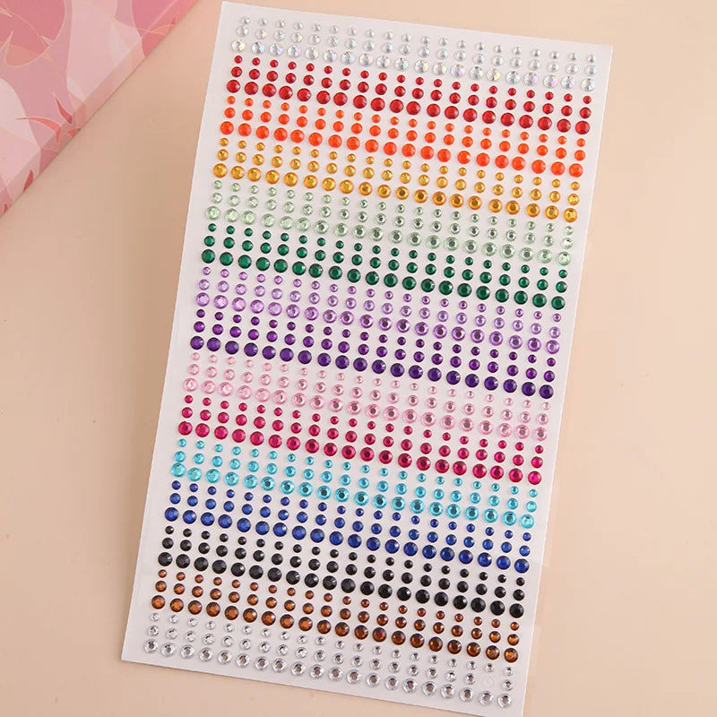New 3mm Rhinestones for Face Makeup Crystals Bright Face Jewelry Gems Stickers Children's Stickers Adhesive Glitters for Face