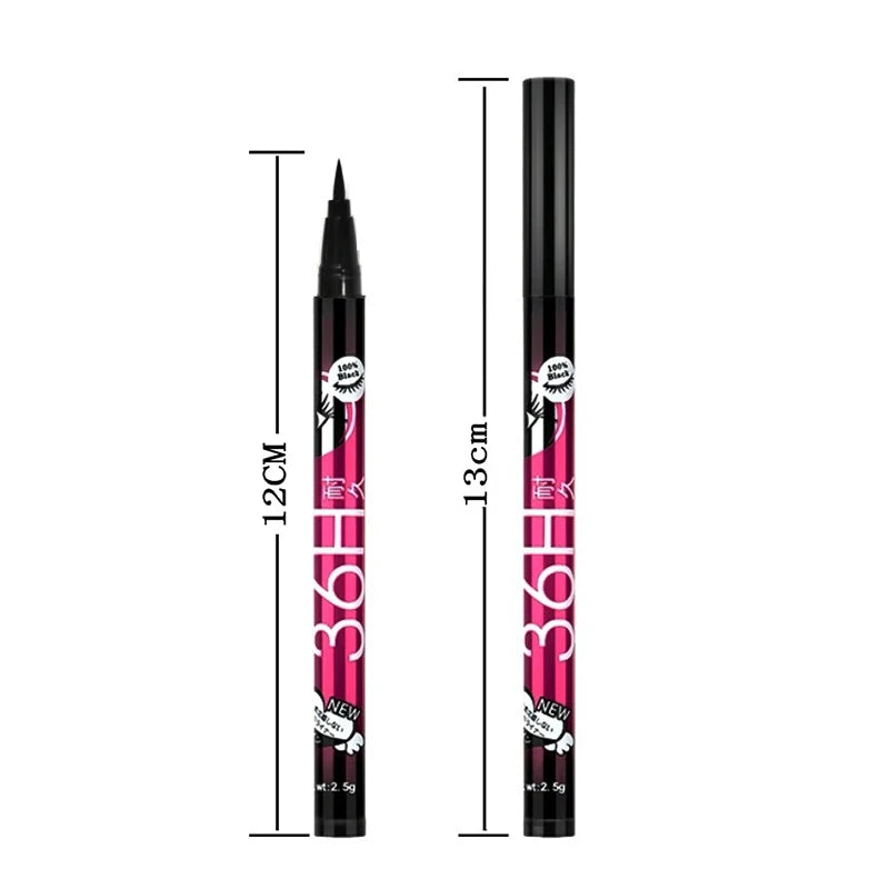 Black Smooth Liquid Eyeliner Pen Long-lasting Waterproof Not Easy To Smudged Eyeliner Ultra-fine Pen Tip Create Big Eyes Makeup