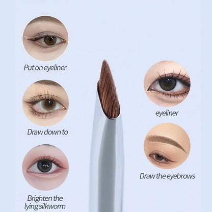 5/1pcs Sickle Eyeliner Brush Ultra Thin Oblique Angle Flat Head Eyebrow Brush Knife Edge Makeup Brush Liquid Eyeliner Brushes