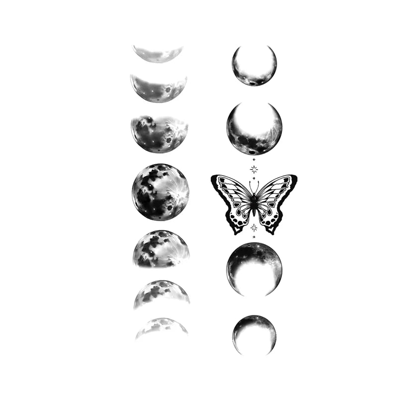 Tattoo Stickers Totem Black Color Flash Temporary Waterproof Party Fake Makeup Neck Hand Arm Body Art for Men Women