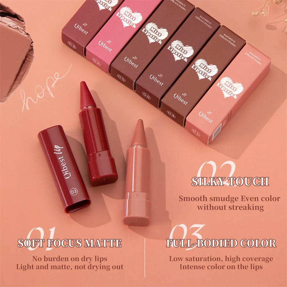 Lipstick Contouring Pencil Lip Liner 6 Color Velvet Matte Waterproof Long Lasting Smudge Proof Lip Stick Lips Makeup Cosmetic