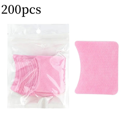 40/200Pcs Disposable Cotton Eyelashes Patch Sticker For Removing Eyelashes Under Eye Paper Patches Cleaning Tool Makeup Supplies