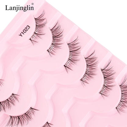 Fake Lashes 3/10 Pairs Half Lashes Cat Eye Natural Long Wispy 3D Mink Eyelash Reusable Makeup Tool Faux Cils maquillaje Cílios