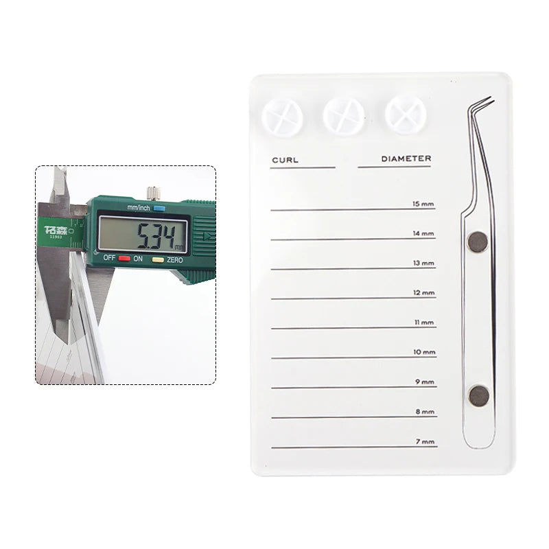 5.3mm Eyelash Extension Scale Holder Display Plate Magnetic Acrylic Lash Board With Glue Pallet Cup Fake Eyelash Pad Makeup Tool
