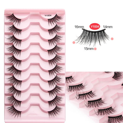 YSDO Half Eyelashes 3/5/10 Half Lashes Soft Natural Cat Eye Lashes Makeup Tool Extension Fluffy Faux Cils maquiagem Half Lashes