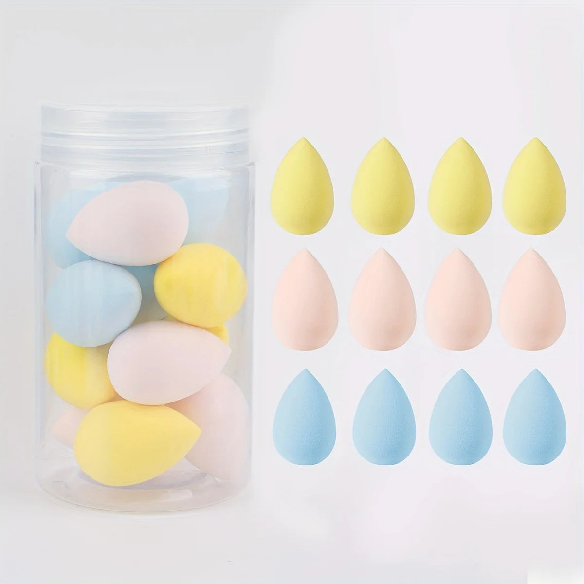 12pcs Mini Makeup Sponges - Soft, Latex-Free for Flawless Foundation Application, Wet & Dry Use, Alcohol-Free