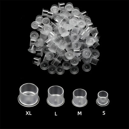 Disposable Tattoo Transparent Ink Cups Permanent Makeup Coloring Pigment Cup Container Tattoo Accessory for Tattoo Artists
