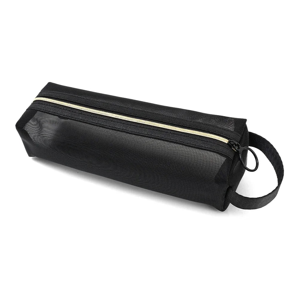 3pcs Mesh Clear Cosmetic Bags S/M/L Size Black Makeup Bag Portable Outdoors Travel Organizer Case Lipstick Storage Pouch Gifts