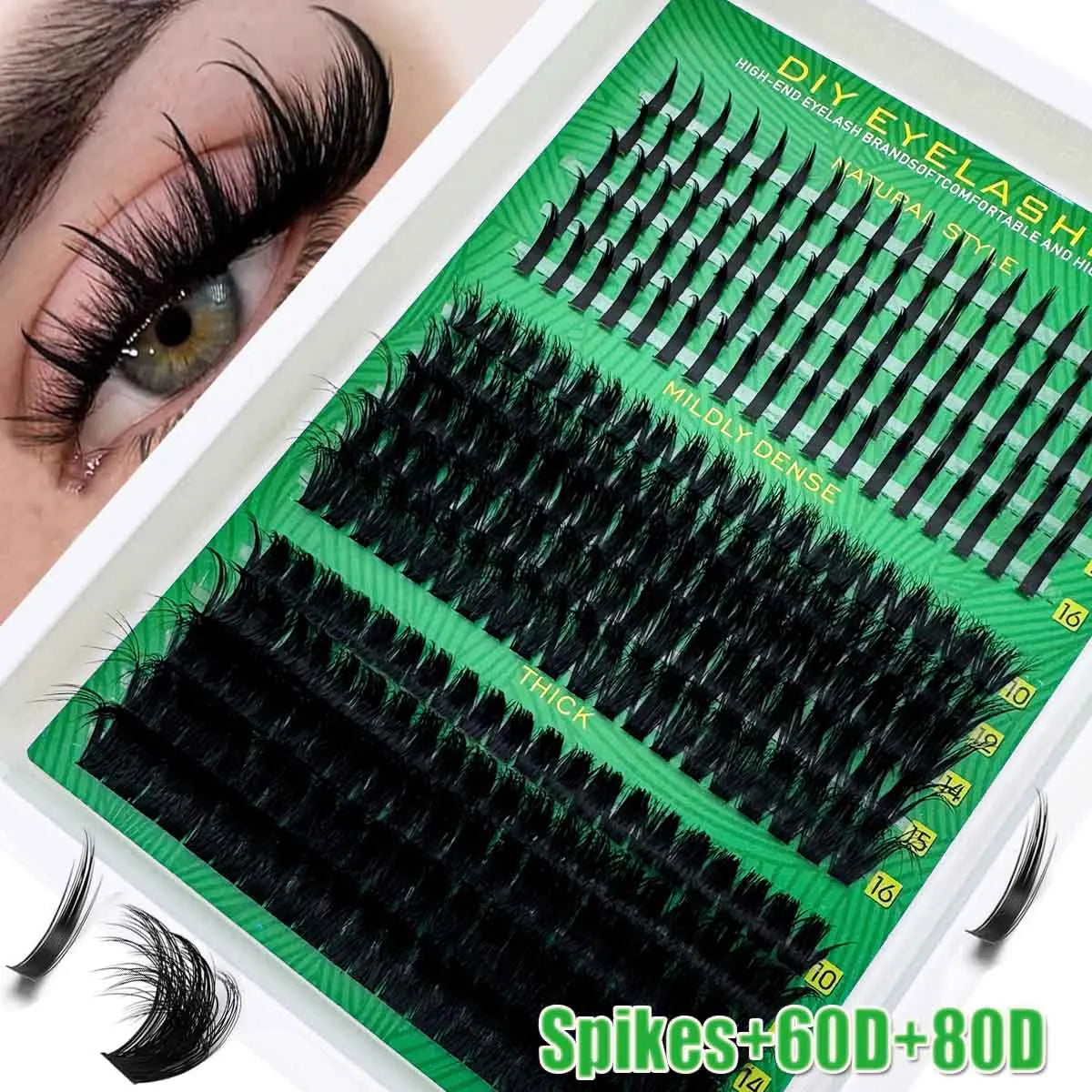 300D-60D Lash Clusters D Curl Natural Individual Lashes Extension Thick Makeup Soft Lashes Enlarged Eye Comfortable DIY At Home