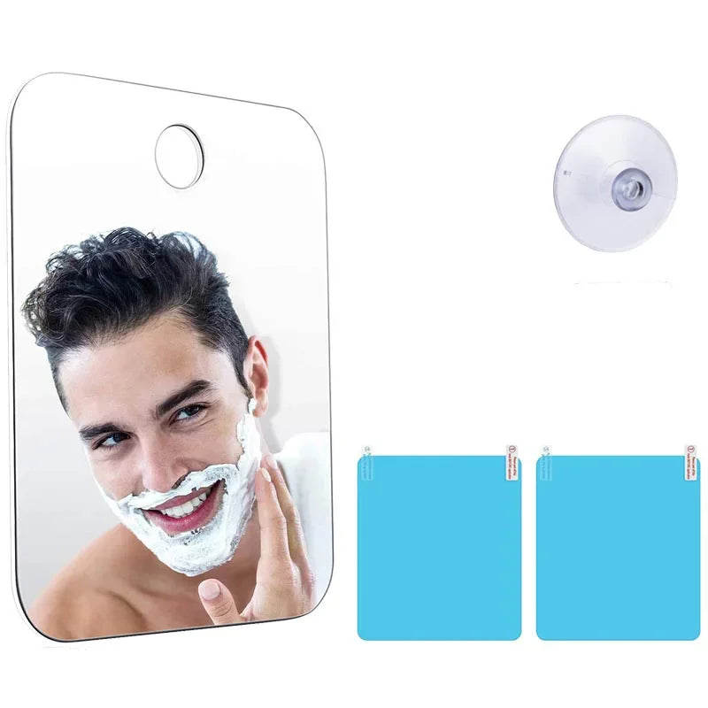 Acrylic Mirror Shower Shaving Fogless Mirror Washroom Travel Accessories For Women Makeup Man Shaving Bathroom Tools