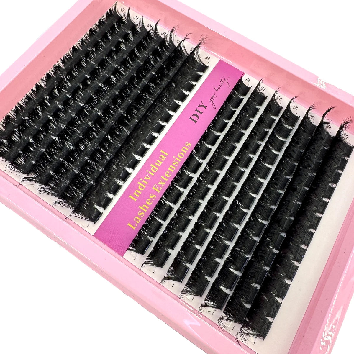 New 60D/80D/100D Mix Eyelash Clusters 10-18mm Mix Wispy Individual Lashes Extensions 266/280pcs DIY Mink False Eyelashes Makeup