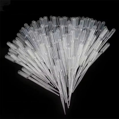 100Pcs Laboratory Pipette 1ml 3ml Plastic Disposable Graduated Container Liquid Dropper Equipment Straw Makeup Tools
