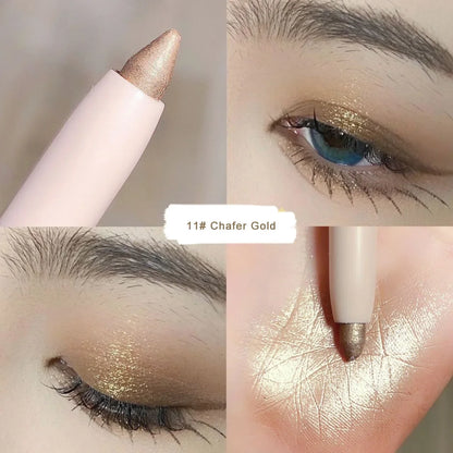 Eye Shadow Lying Silkworm Highlighter Pen Korean Eyes Makeup Matte White Pearl High-gloss Brightening Glitter Eyeshadow Stick