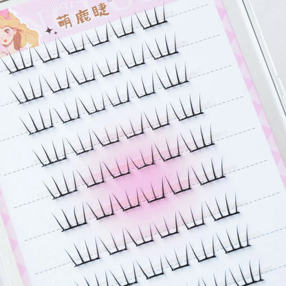 Little Devil false eyelash extenstions korean style Natural Wispy Lashes Individual clusters eyelashes For women makeup Salon