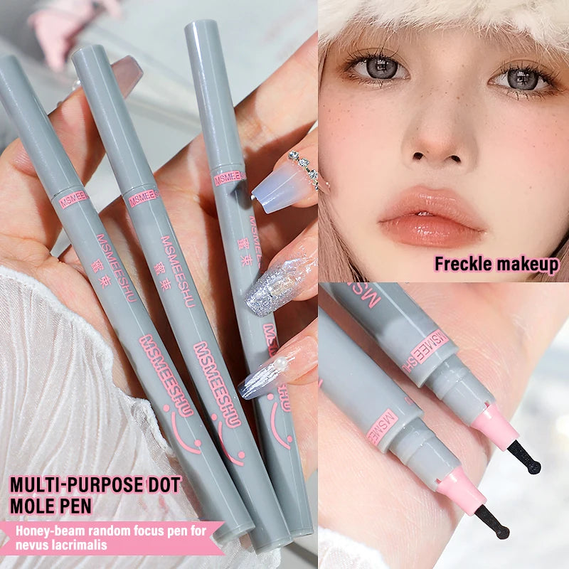 Natural Lifelike Fake Freckle Makeup Pen Liquid Lightweight Round Head Fake Spot Pen long Lasting Waterproof Face Dot Mole Pen