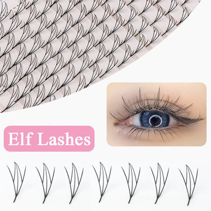 lashrujade Comic Spire Lashes Premade Fans Eyelash Extension Tower Top Feather shape Lashes Faux Mink Soft Natural Makeup Lashes