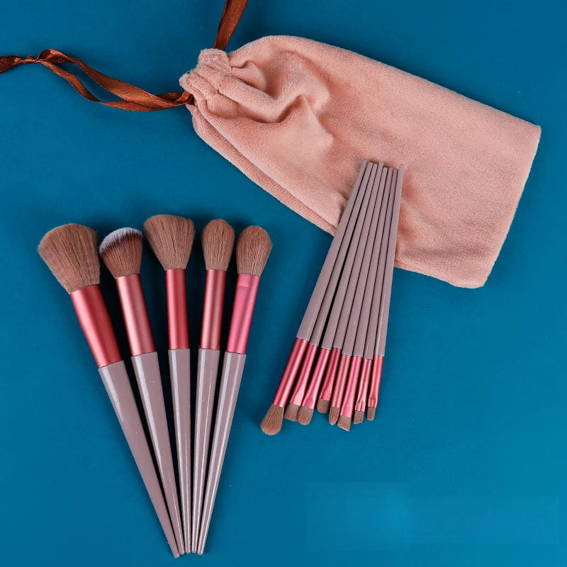 13 Pcs Makeup Brushes Soft Fluffy Professional - Eye Shadow, Foundation, Powder, Blush Blending, Women’s Tools