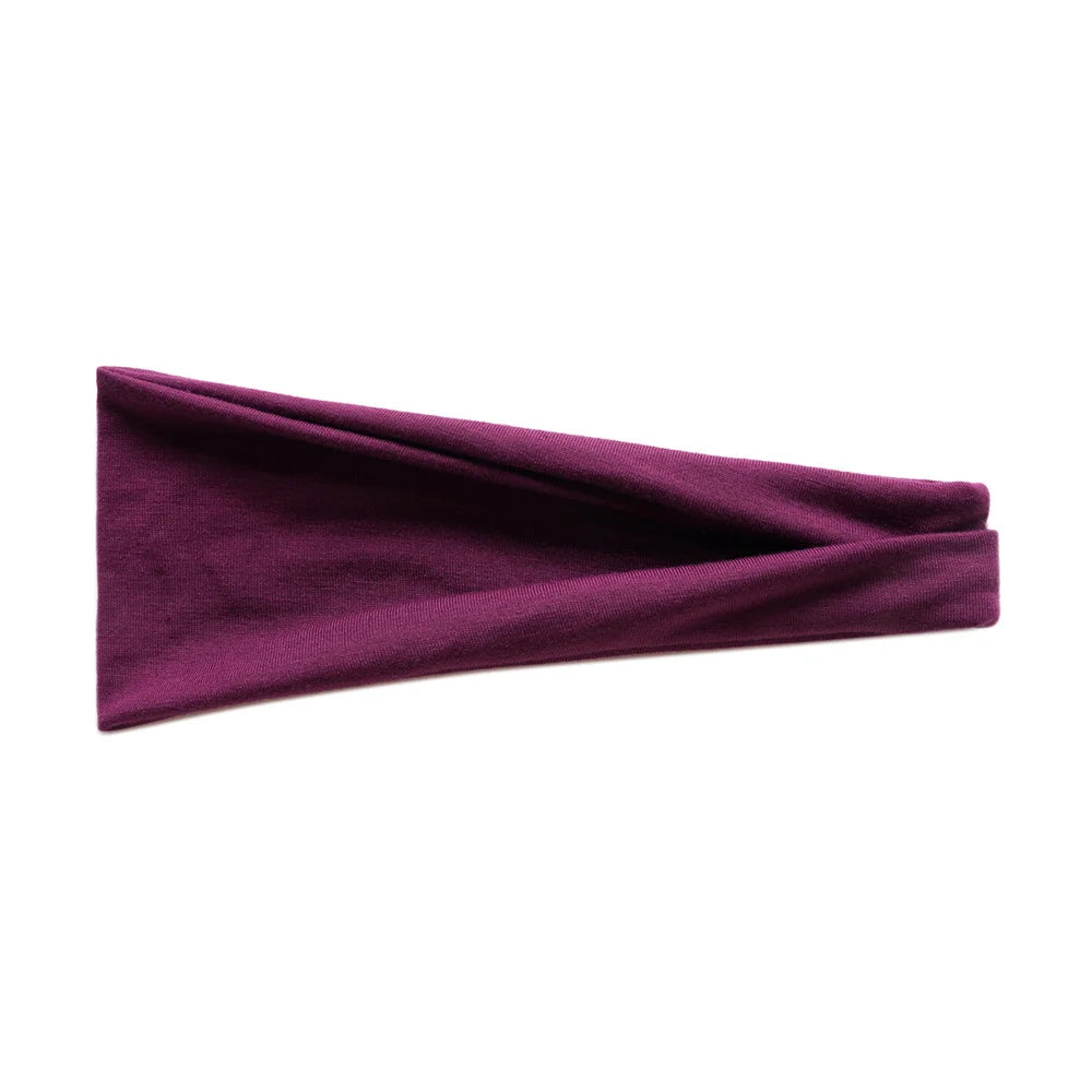 Women Solid Color Wide Elastic Headband Adjustable Cotton Sport Yoga Hair Band Fashion Turban Makeup Hair Hoop Hair Accessories