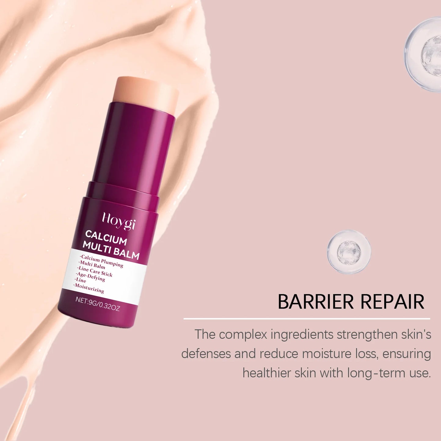 Hoygi Portable Solid Moisturizing Face Stick Lightweight Hydration Balm Winter Skincare Travel Friendly On the Go Moisturizer