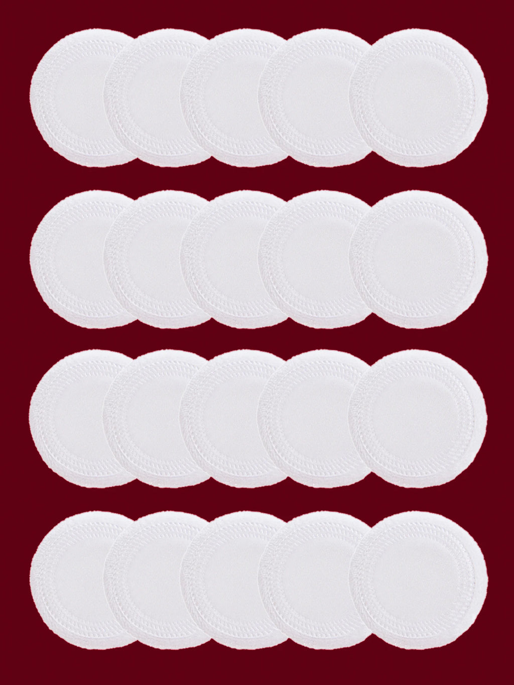 2-5-10-20Pcs Portable and Practical High-Grade White Round Powder Puff for Base and Fixing Makeup