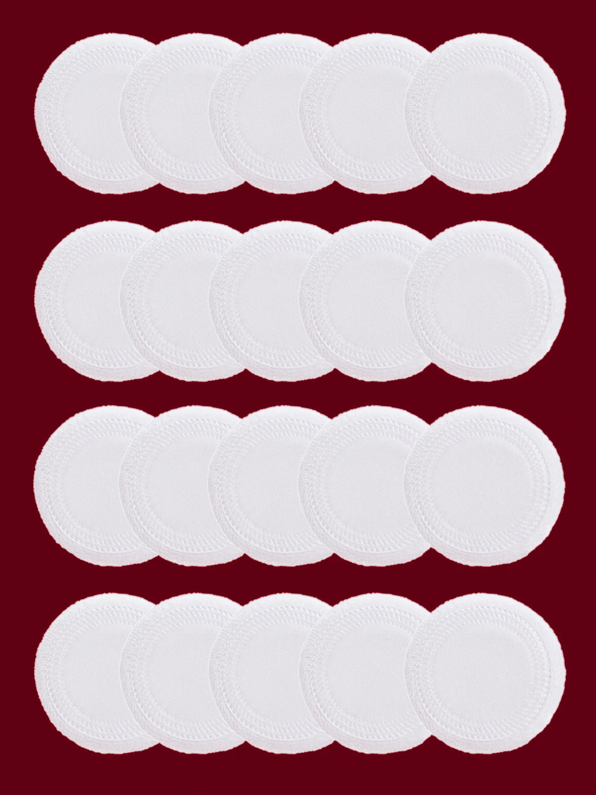 2-5-10-20Pcs Portable and Practical High-Grade White Round Powder Puff for Base and Fixing Makeup
