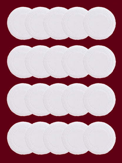 2-5-10-20Pcs Portable and Practical High-Grade White Round Powder Puff for Base and Fixing Makeup