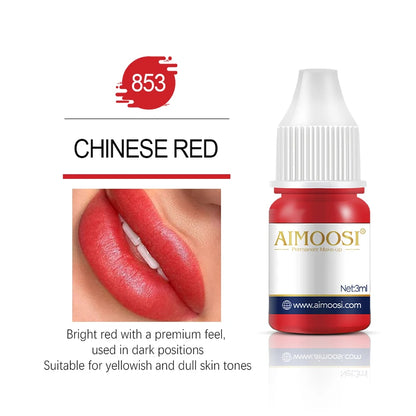 AIMOOSI Lip Tattoo Ink for Semi Permanent Makeup Nano Eyebrows Microblading Pigment 3ML Beauty Health Tattoo Supplies