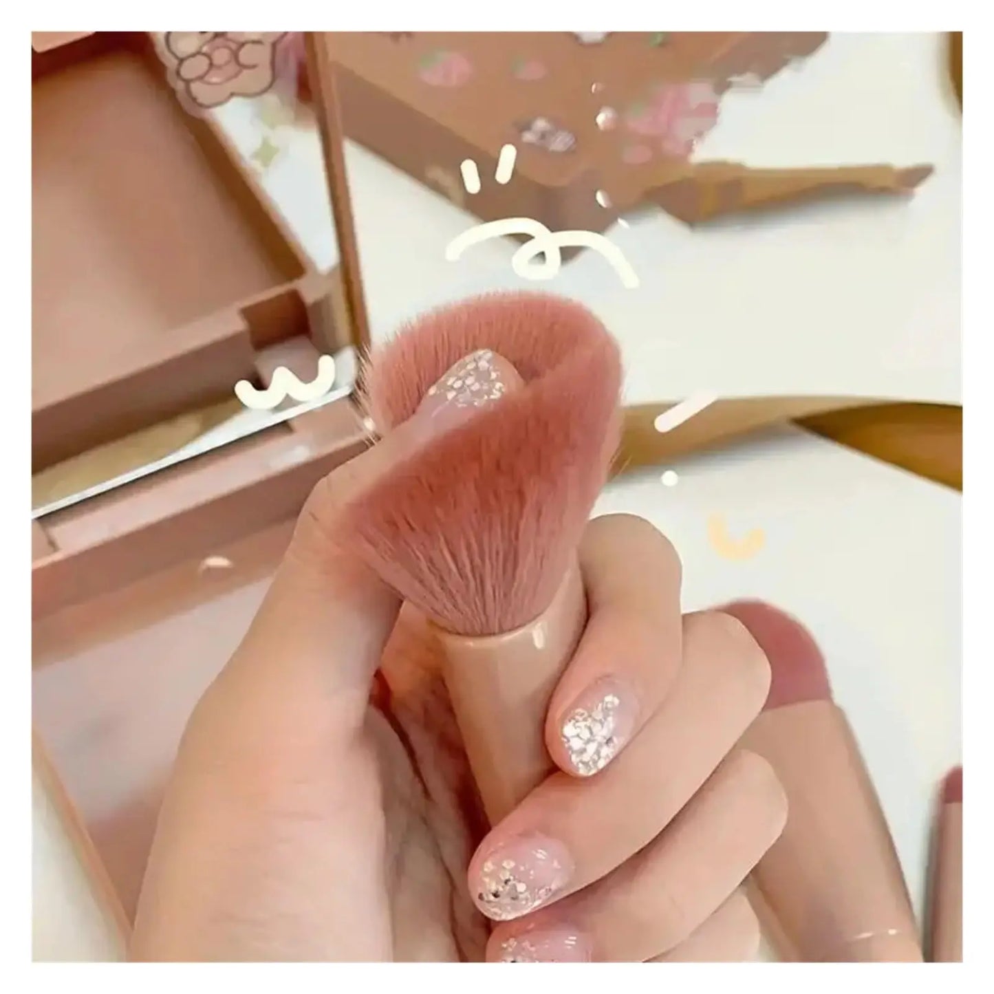 5pcs Travel Size Makeup Brushes Set Mini Makeup Brushes, Small Complete Function Cosmetic Brushes Kit With Case And Mirror