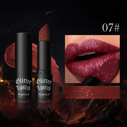 Diamond Lipstick Matte Glitter Lip Tint Balm Waterproof Long Lasting Pearl Shine Lip Gloss White Shimmer Sexy Lip Makeup