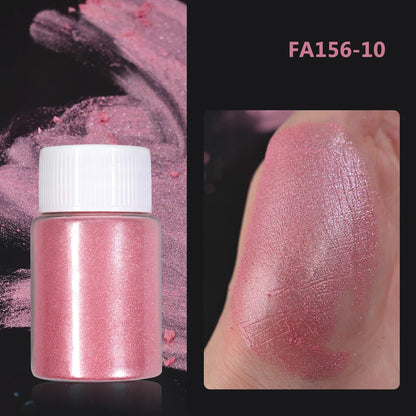 10g/Bottle White/Pink Pearlescent Nail Art Powder Sparkly Mermaid Chrome Pearl Pigment Aurora Manicure Mica Mineral Rubbing Dust