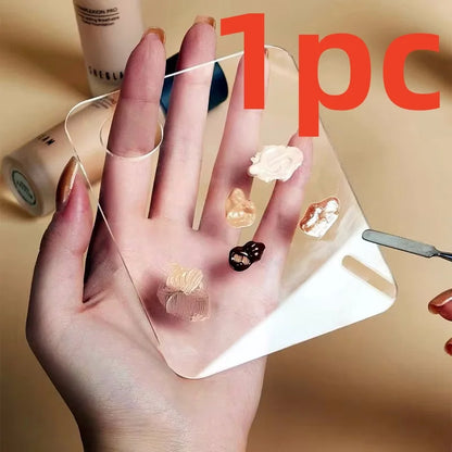 Transparent Acrylic Palette Tool Makeup Palette Liquid Foundation Eye Shadow Mixing Cream Manual Cosmetic Beauty Makeup Mixer