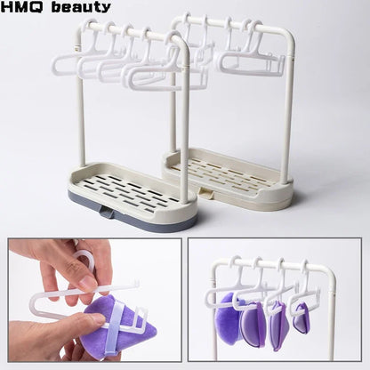 Makeup Tools Drying Rack Cosmetics Powder Puff Storage Hanger Beauty Sponges Drain Travel Portable Multifunctional Organizer