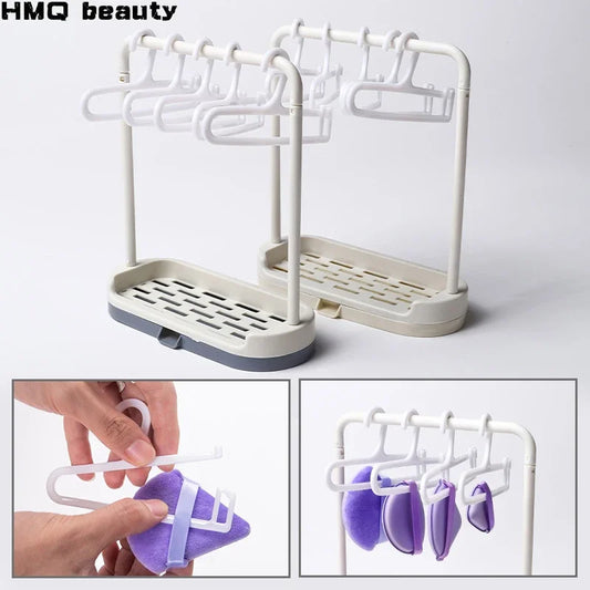 Makeup Tools Drying Rack Cosmetics Powder Puff Storage Hanger Beauty Sponges Drain Travel Portable Multifunctional Organizer