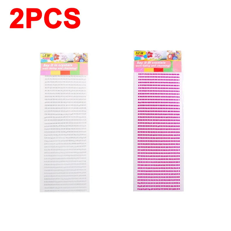New 3mm Rhinestones for Face Makeup Crystals Bright Face Jewelry Gems Stickers Children's Stickers Adhesive Glitters for Face