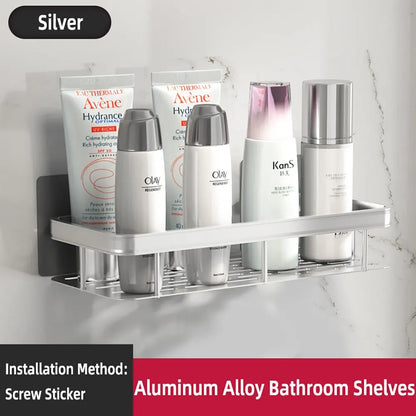 Wall mounted shower shampoo rack bathroom rack towel rack diamond free stand tripod wall hanging corner rectangular stand