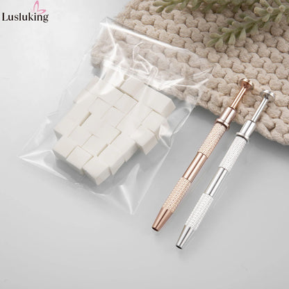 50Pcs Mini Cube Nail Art Sponge Set Gradient Nail Brushes Gel Polish Design Nail Sponge Grab Pen Manicure Supplies