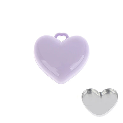 1Pcs Heart Shape Blush Empty Compact with Mirror, Keychain DIY Refillable Powder Case for Makeup