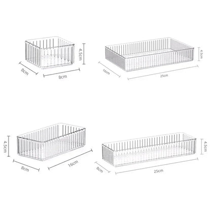 Transparent Box Storage Organizer Desk Plastic Storage Box Container Drawer Organizer Jewelry Box Makeup Organizer Boxes 2042