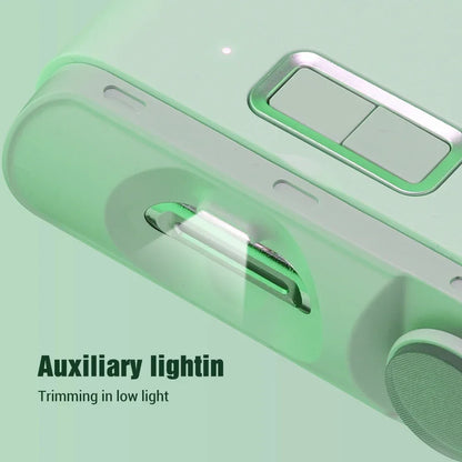 Electric Nail Clipper Cutter With LED Light 2in 1 Automatic Nail Grinder Trimmer For Baby Adult Mini Manicure Tools Nail Care