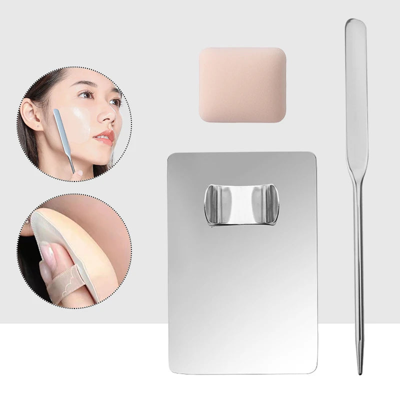3/4/5/6 PCS Makeup Foundation Brush Lipstick Eye Shadow Mixing Palette Stainless Steel with Spatula Rod Color Stick Beauty Tools