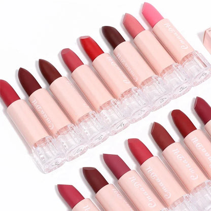 15Color Lipstick Lip Makeup Sexy Woman Velvet Matte Lipgross Tint for Lips Long Lasting Waterproof Non-stick Cup Lip Cosmetics