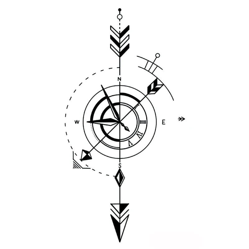 Tattoo Stickers Totem Black Color Flash Temporary Waterproof Party Fake Makeup Neck Hand Arm Body Art for Men Women