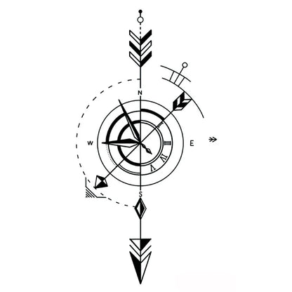 Tattoo Stickers Totem Black Color Flash Temporary Waterproof Party Fake Makeup Neck Hand Arm Body Art for Men Women