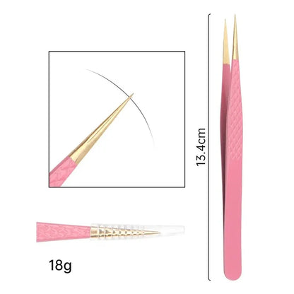 1 Pcs Eyelashes Tweezers For Lash Extension Stainless Steel High Precision Anti-static Tweezers Makeup Tools Eyelash Extensions