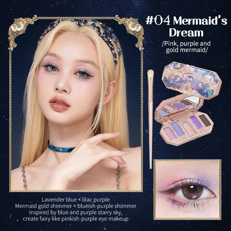 Flower Knows Swan Ballet Eyeshadow Palette Matte Fine Shimmer Pearl Face Palette 6 Colour Glitter Eye Shadow Flowerknows Makeup