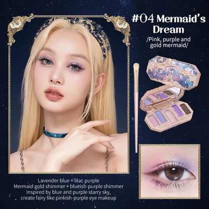 Flower Knows Swan Ballet Eyeshadow Palette Matte Fine Shimmer Pearl Face Palette 6 Colour Glitter Eye Shadow Flowerknows Makeup